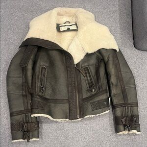 Shearling Lined Leather Jacket